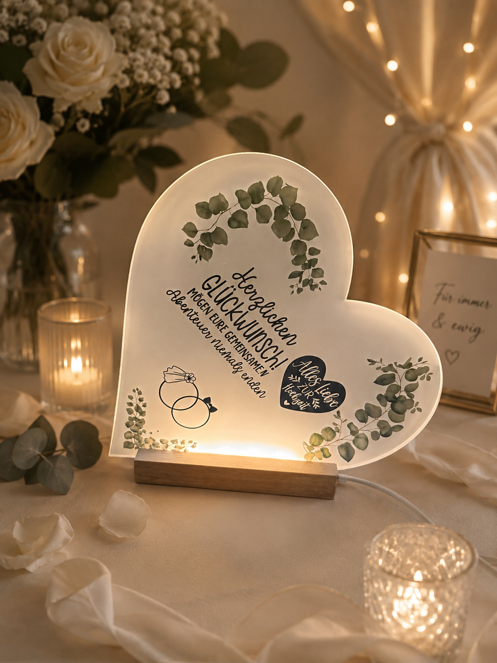 LED Herz  Hochzeit