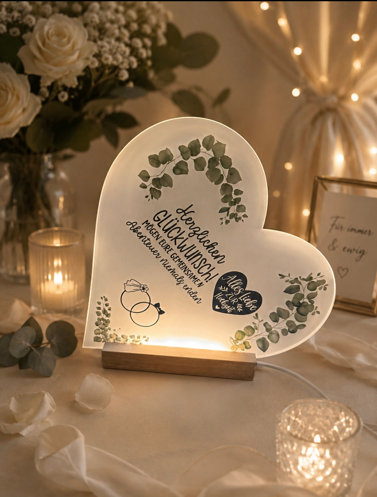 LED Herz  Hochzeit