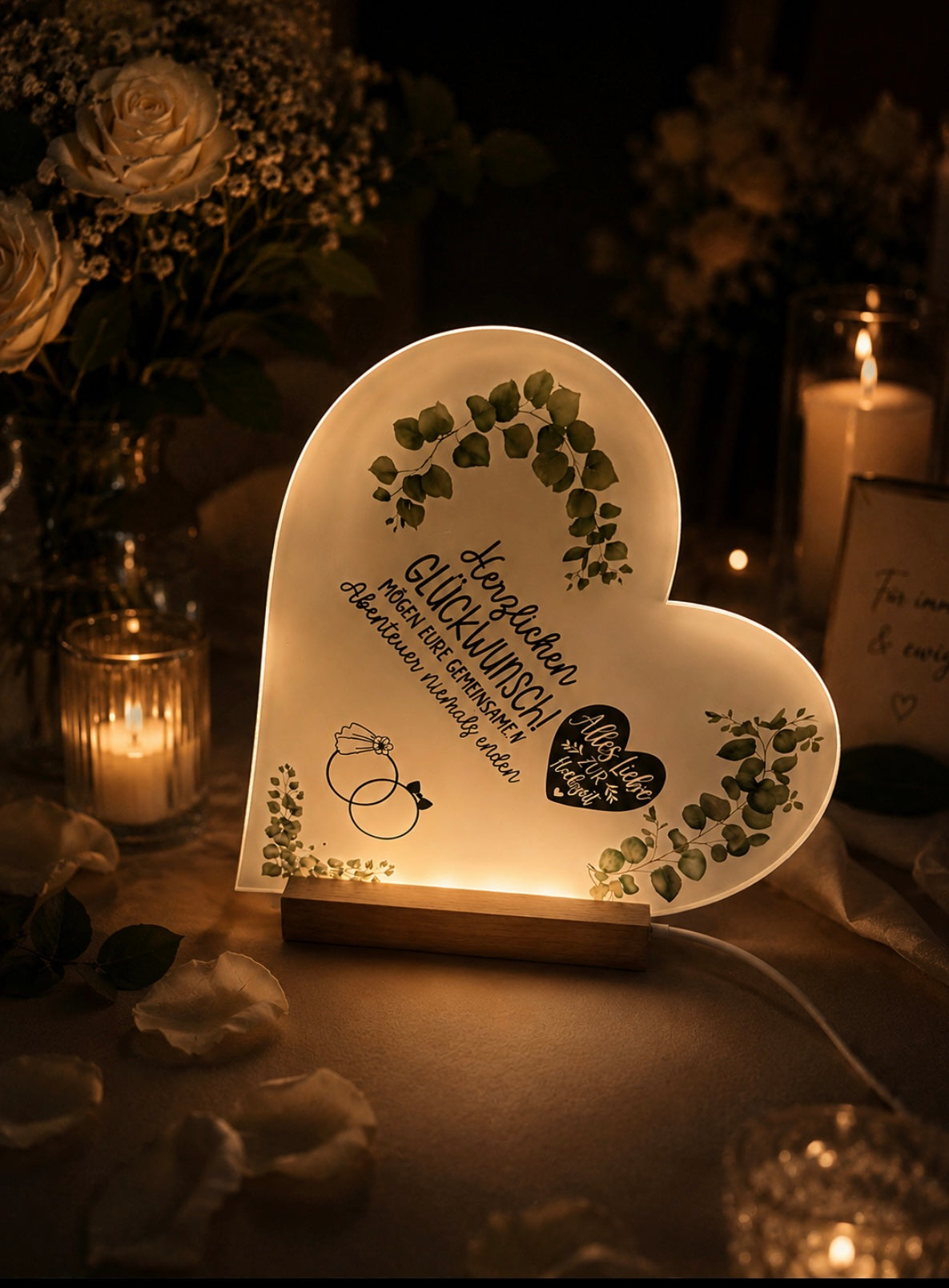 LED Herz  Hochzeit