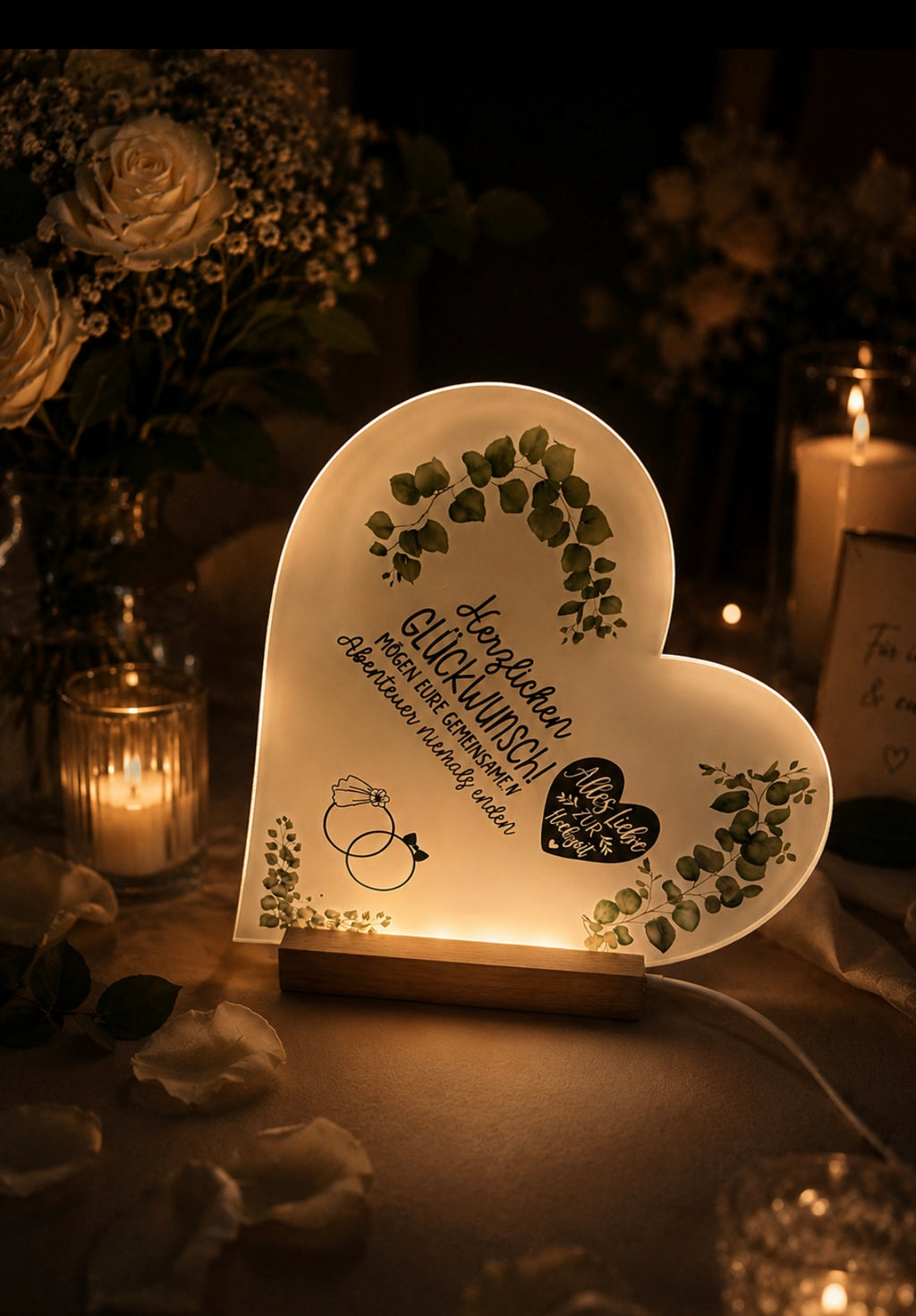 LED Herz  Hochzeit